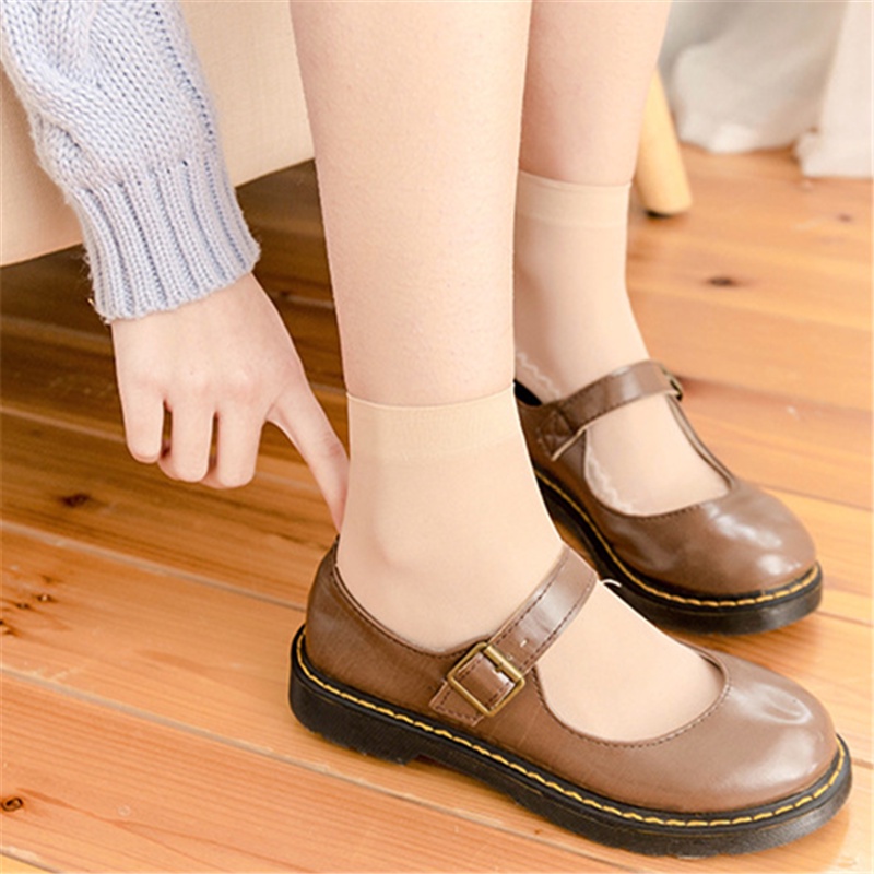 1 Đôi Tất Ngắn Thoáng Khí Chống Trượt Cho Nữ