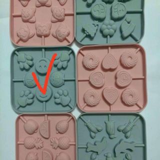 Combo 2 khuôn kẹo mút, 1 khuôn kẹo chip