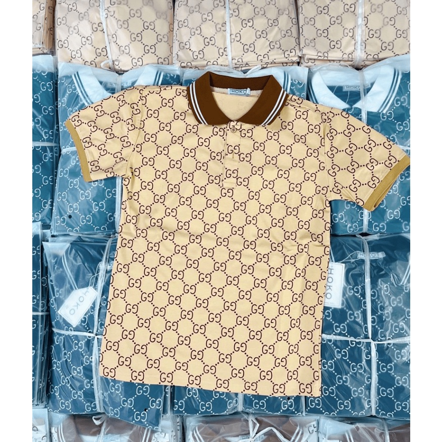 Áo Thun Nam Kiểu Cổ Bẻ Vải Cotton Cao Cấp Phối Họa Tiết Sang Trọng Phong Cách Ulzzang  Hot Trend [NEW UNISEX]