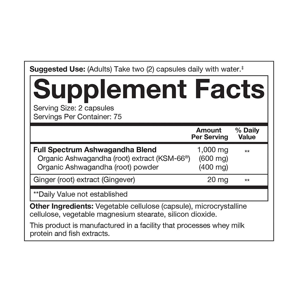 Viên uống nhân sâm Ấn Độ Youtheory Ashwagandha 1000mg 150 viên của Mỹ