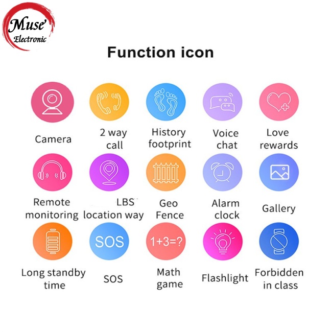 Đồng Hồ Thông Minh Z6 Màn Hình Cảm Ứng 1.44 inch Chống Thấm Nước Cho Bé