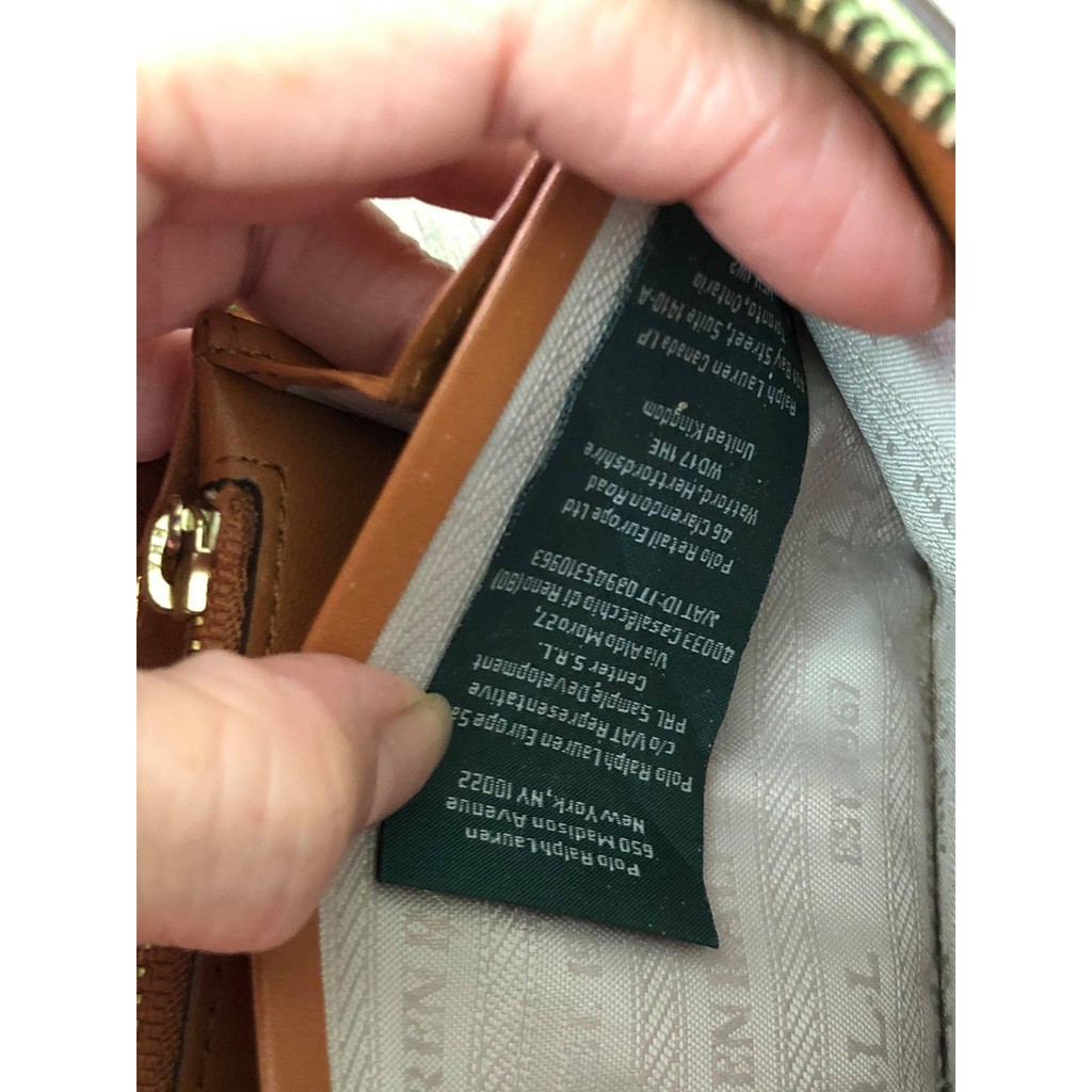 Thanh lý clutch nữ hiệu Ralph Lauren của Mỹ da thật