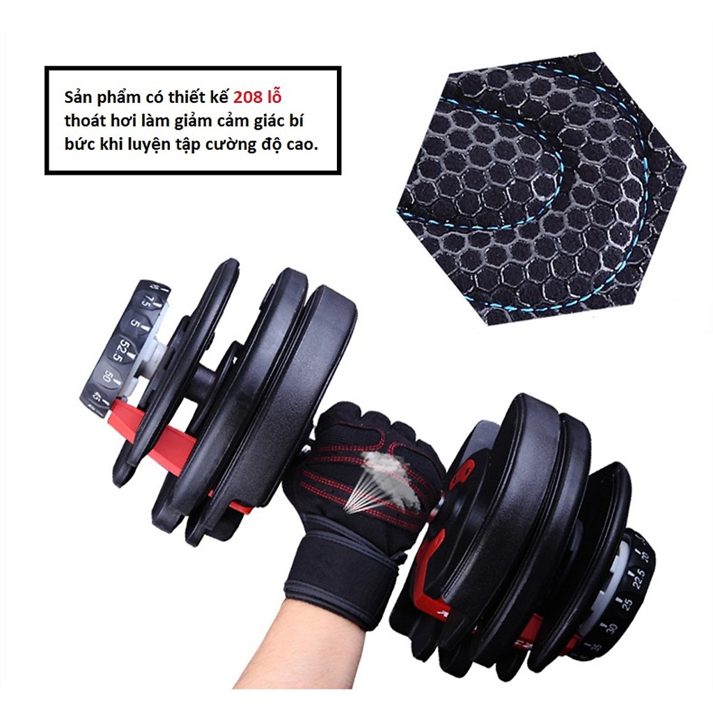Găng tay thể hình tập GYM nam nữ, găng tay thể thao chống trơn xỏ ngón thoáng khí cao cấp DXE