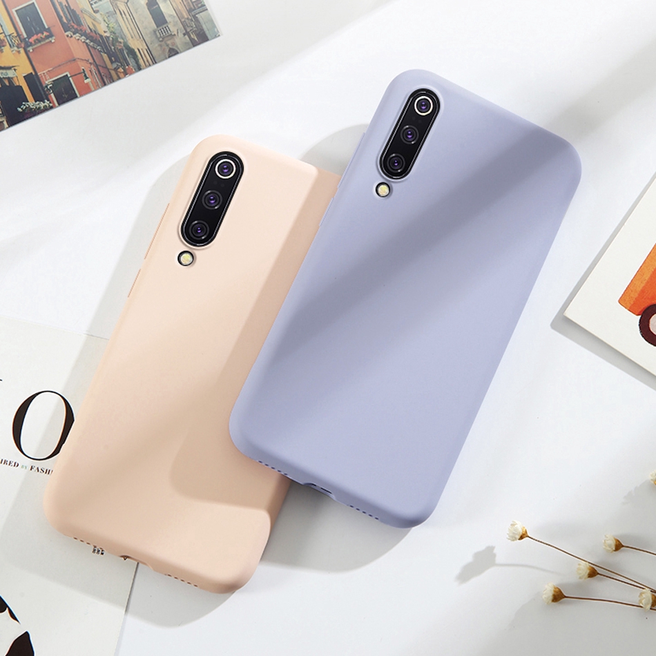 Ốp lưng dẻo phối màu trơn cho Xiaomi Mi 9 SE Mi 8 SE Mi 8 Pro Mi 9 Pro 5G Mi 10 Pro Mi10