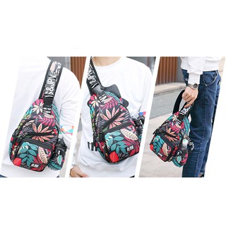 Balo đeo chéo 1 quai hoa văn