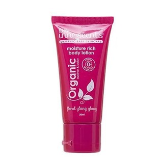 Kem dưỡng ẩm da hữu cơ toàn thân cho bé Organic Moisture Rich Body Lotion Mini Size Little Innoscents 30ml Hàng Úc