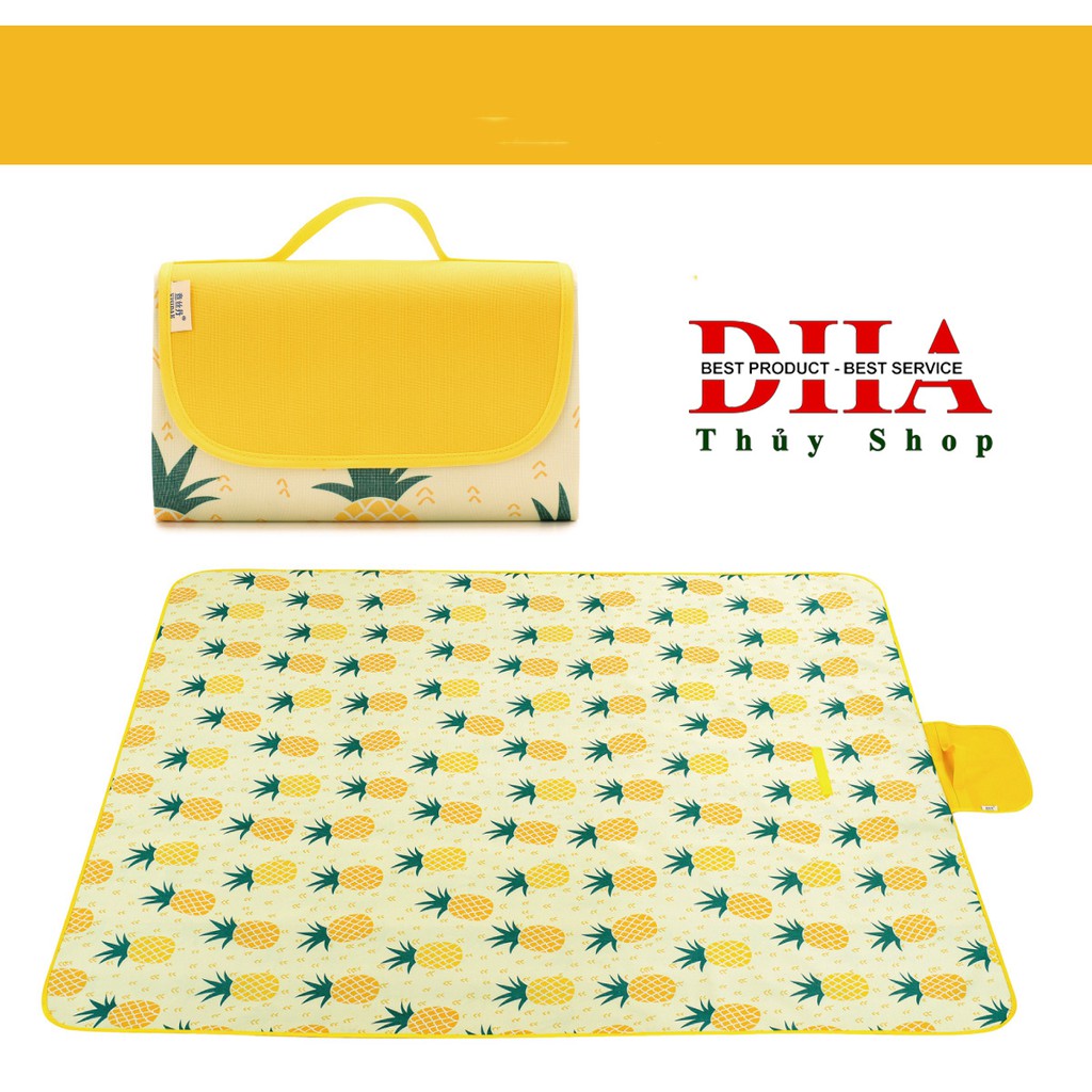 Thảm du lịch gấp gọn DHA, Thảm picnic dã ngoại chống thấm nước cao cấp.GIAO MÀU NGẪU NHIÊN.