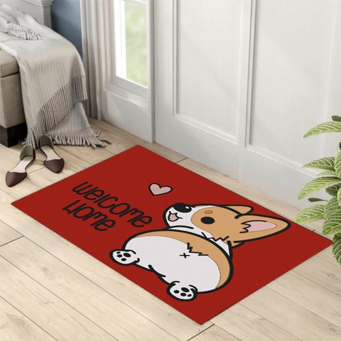 [RẺ VÔ ĐỊCH] Thảm Chùi Chân 3d Chống Trơn Trượt Hình Thú Đáng Yêu Kích Thước 40x60cm