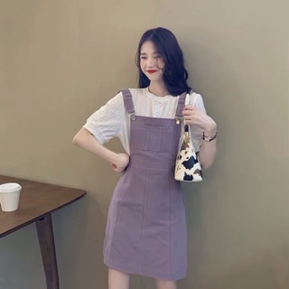 [ORDER] Set váy yếm ulzzang màu tím
