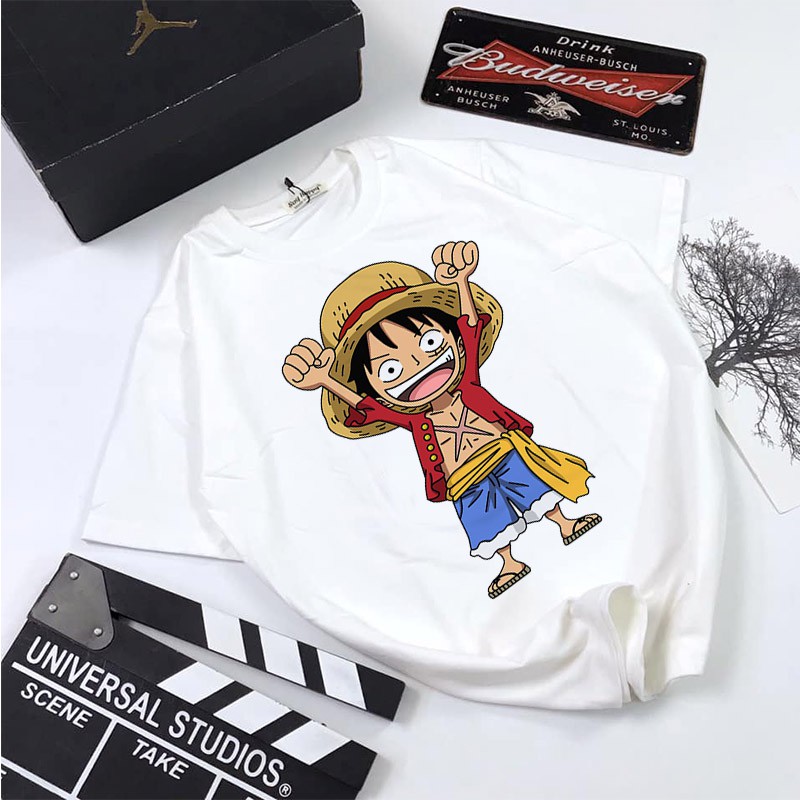 Áo thun Cotton Luffy Hải Tặc Chibi dễ thương