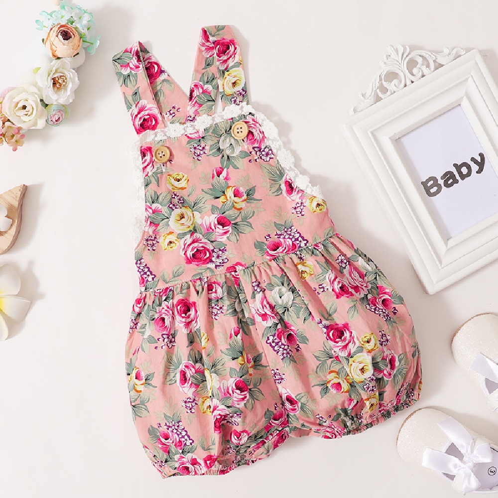 Áo liền quần MIKRDOO in hoa dễ thương cho bé gái