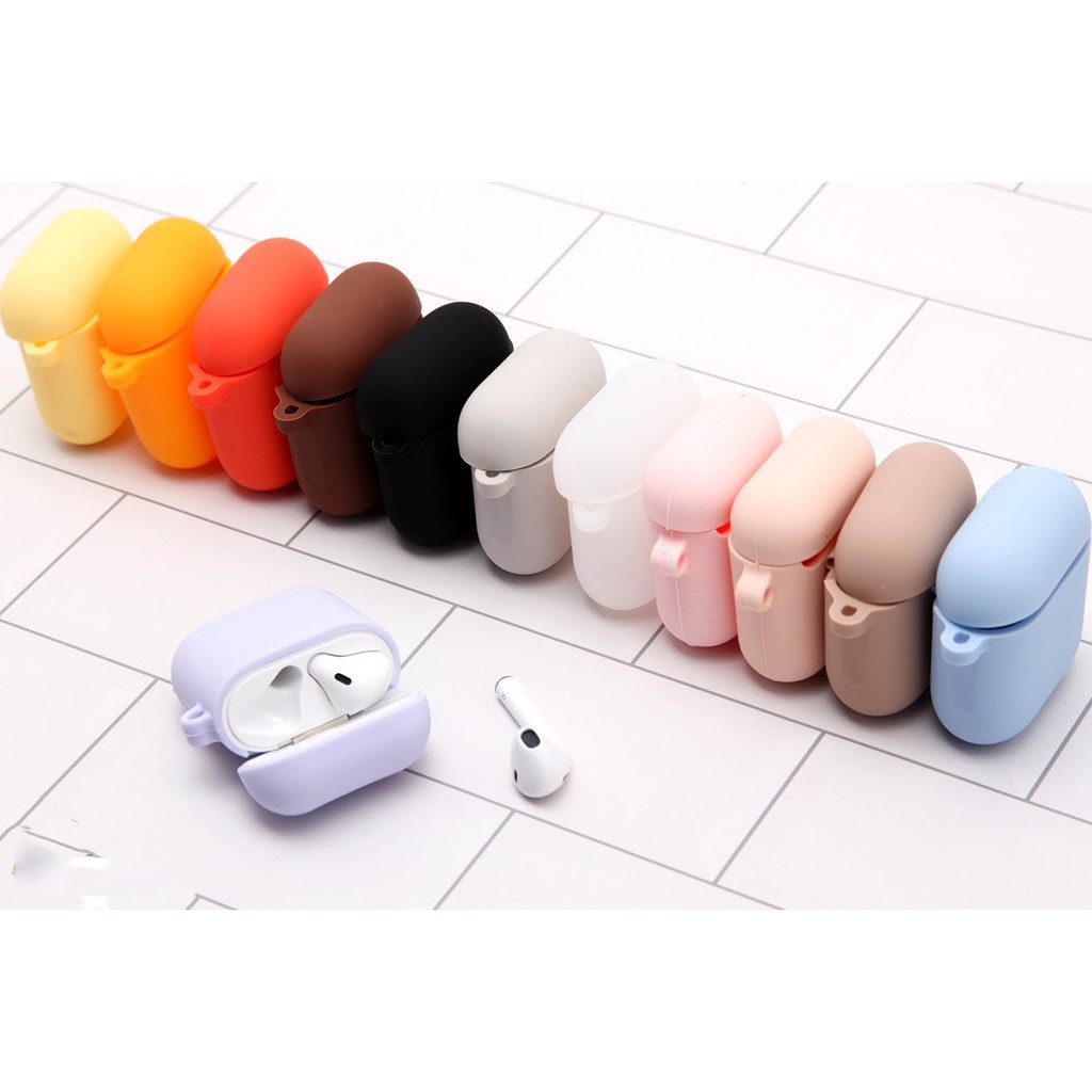 vỏ chống bẩn case airpods 1 2 bảo vệ tai nghe bluetooth nhiều màu ốp dày chống bẩn