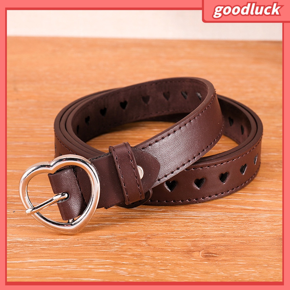 Dây nịt giả da kiểu dáng hình trái tim thời trang cho nữ