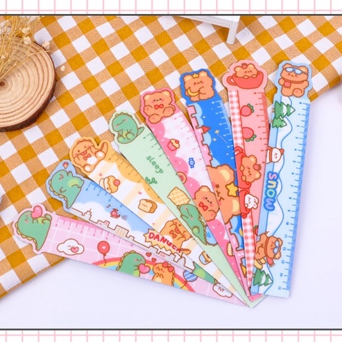 Thước Dẻo Họa Tiết Hoạt Hình, Kích Thước 15cm