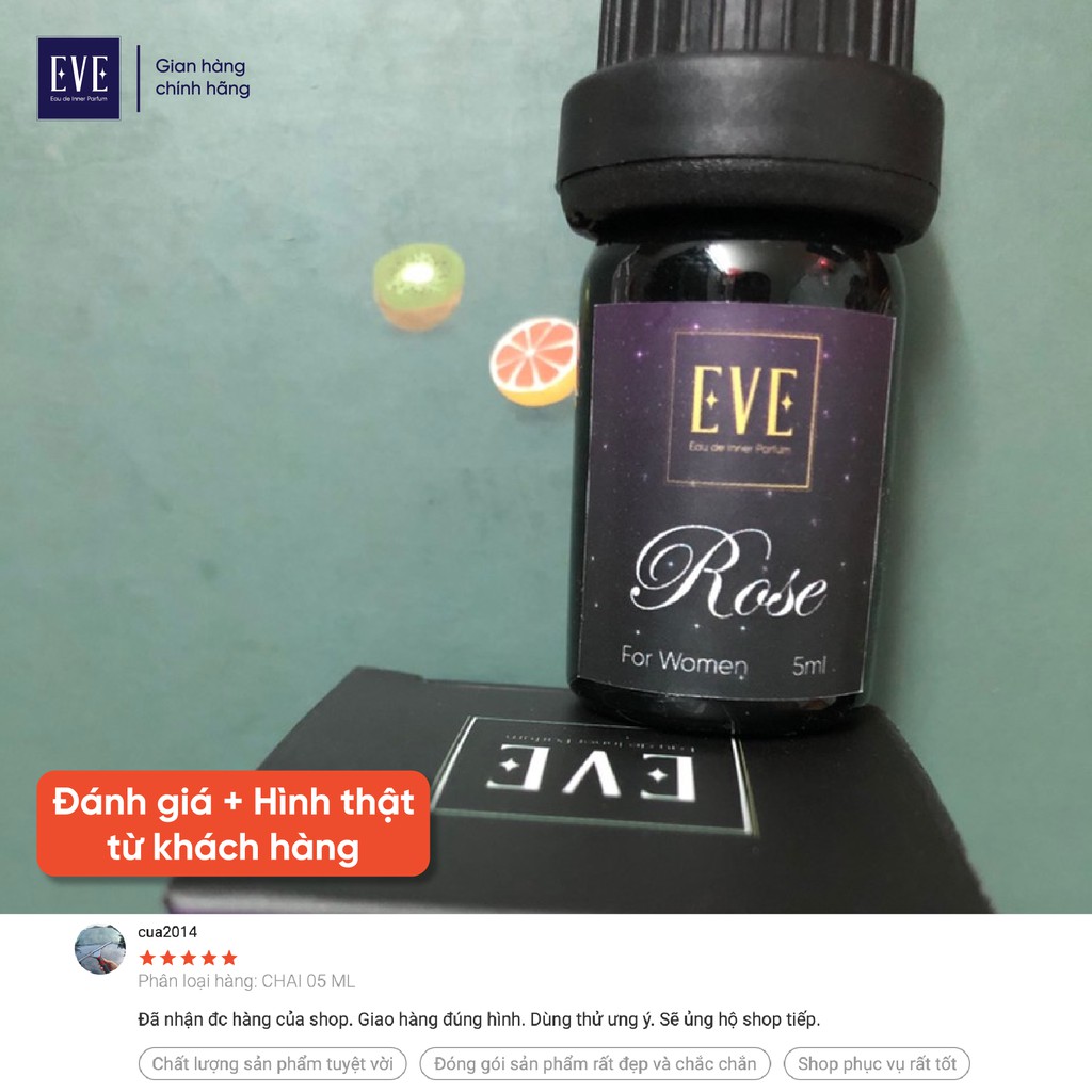 Nước Hoa Cô Bé Bím ROSE 5ml Lưu Hương Thơm Lâu - Nước Hoa Vùng Kín Nữ Chính Hãng EVE Eau de Parfum