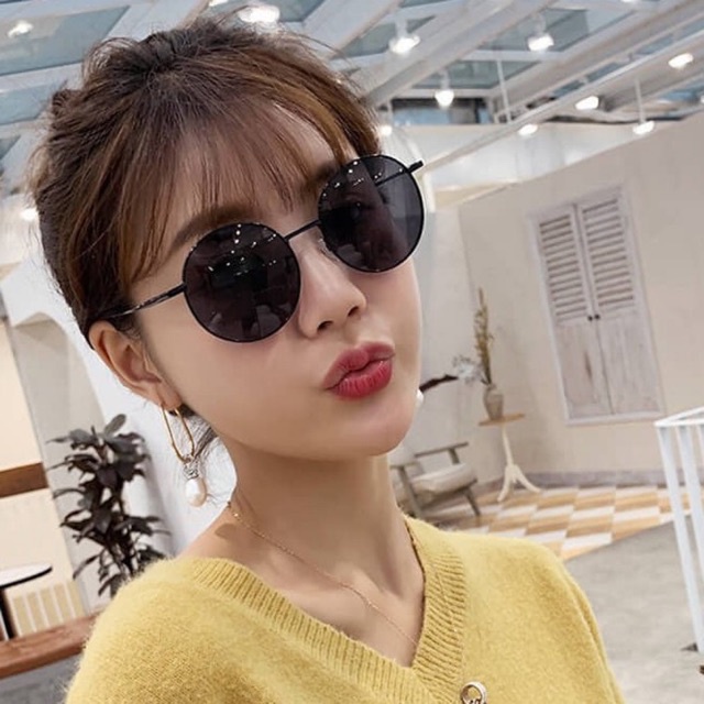 Mắt Kính Chụp Ảnh Thầy Bói Gọng Đen Vàng CỰC NGẦU MK031 - QSTORE