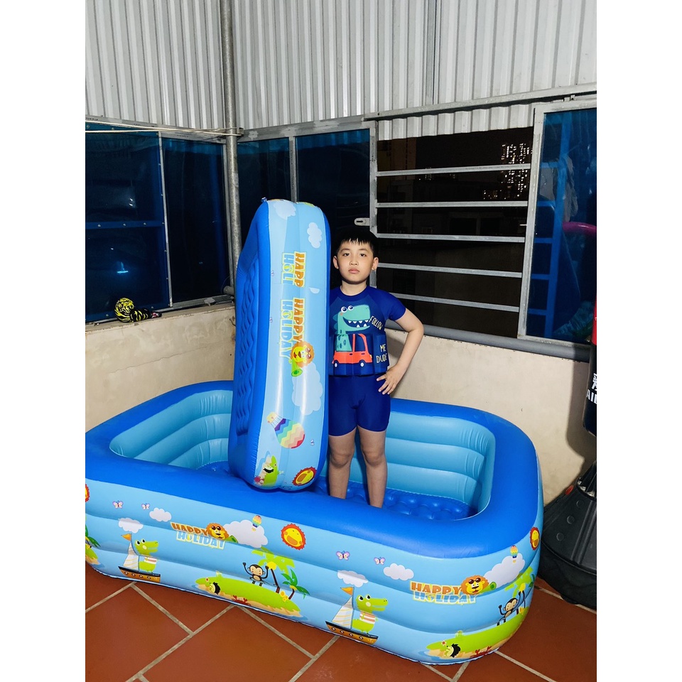 Bể Bơi Phao Trong Nhà 3 Tầng Cho Trẻ Em, Hồ Bơi Tắm Cho Bé Dày Dặn, Bền Đẹp, ĐÁY 2 LỚP CHỐNG TRƯỢT