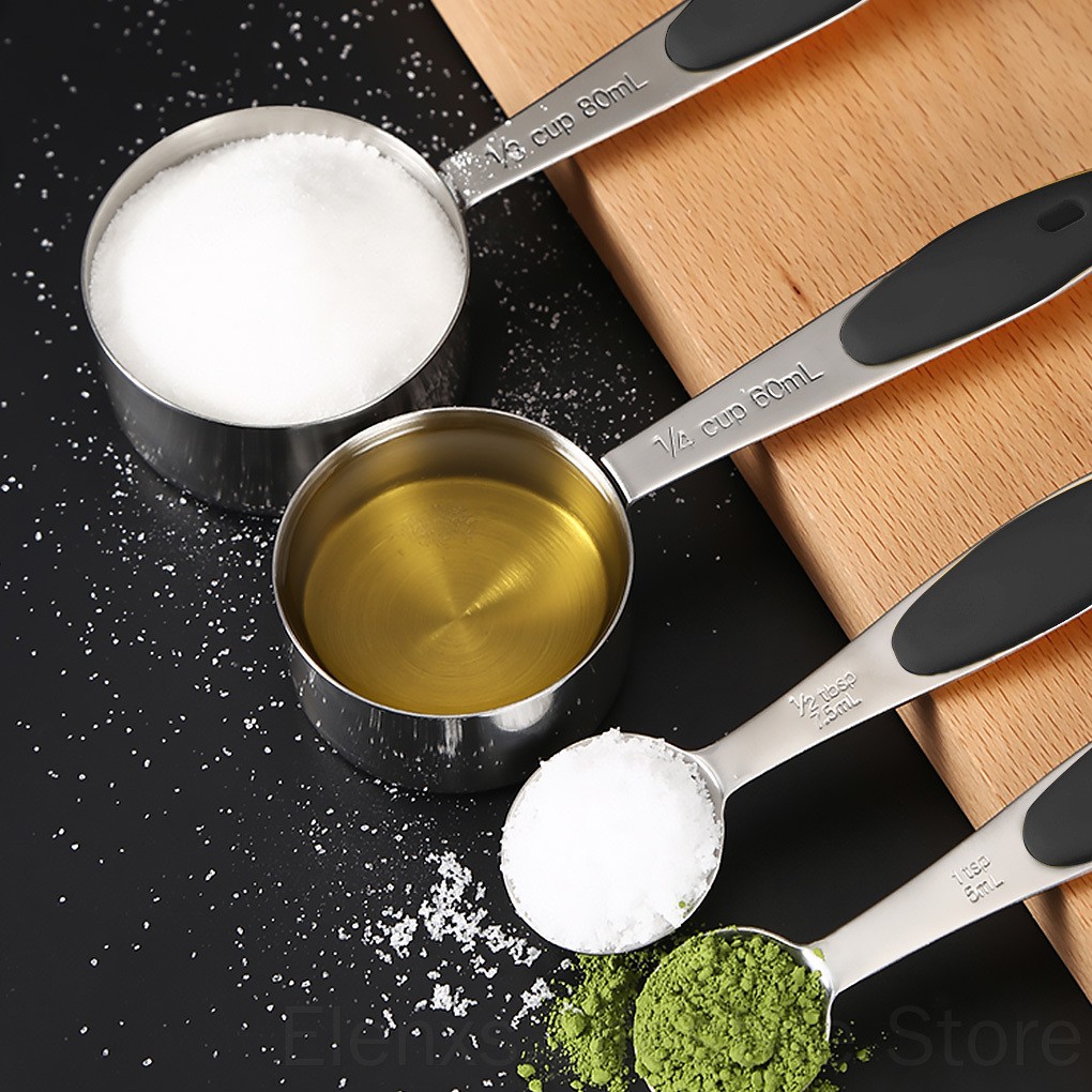 Bộ 10 Muỗng Đo Lường Chất Liệu Thép Không Gỉ