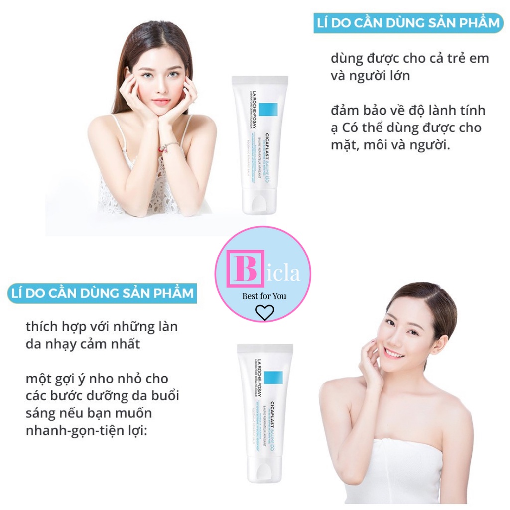 Kem dưỡng giúp làm dịu, làm mượt, làm mát &amp; phục hồi da phù hợp cho trẻ em La Roche-Posay Cicaplast Baume B5 40ml