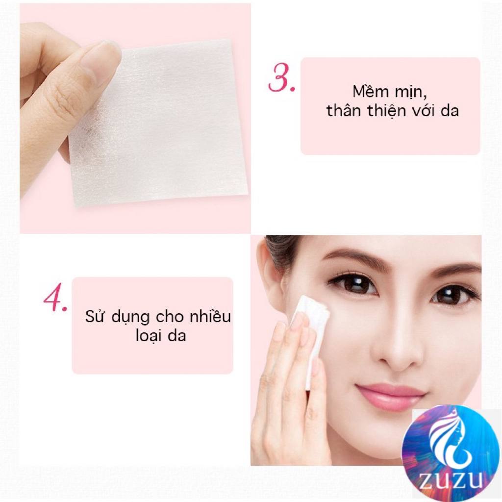 Bông tẩy trang Bioaqua 100% cotton không gây kích ứng chà sát da mềm mịn giảm thiểu tình trạng xơ bông Winkbeauty