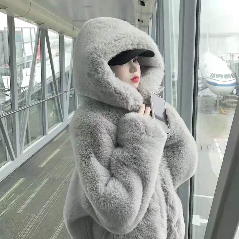Áo khoác đệm cotton lông cừu dày dặn phong cách ngôi sao Quảng Châu cho nữ