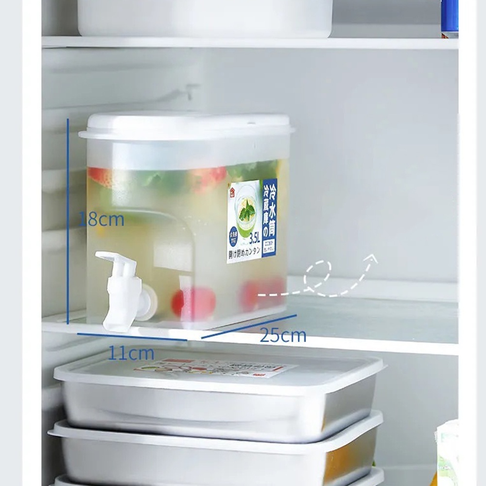 Bình nước để tủ lạnh có vòi 3,5 Lít nhựa PP cao cấp không mùi