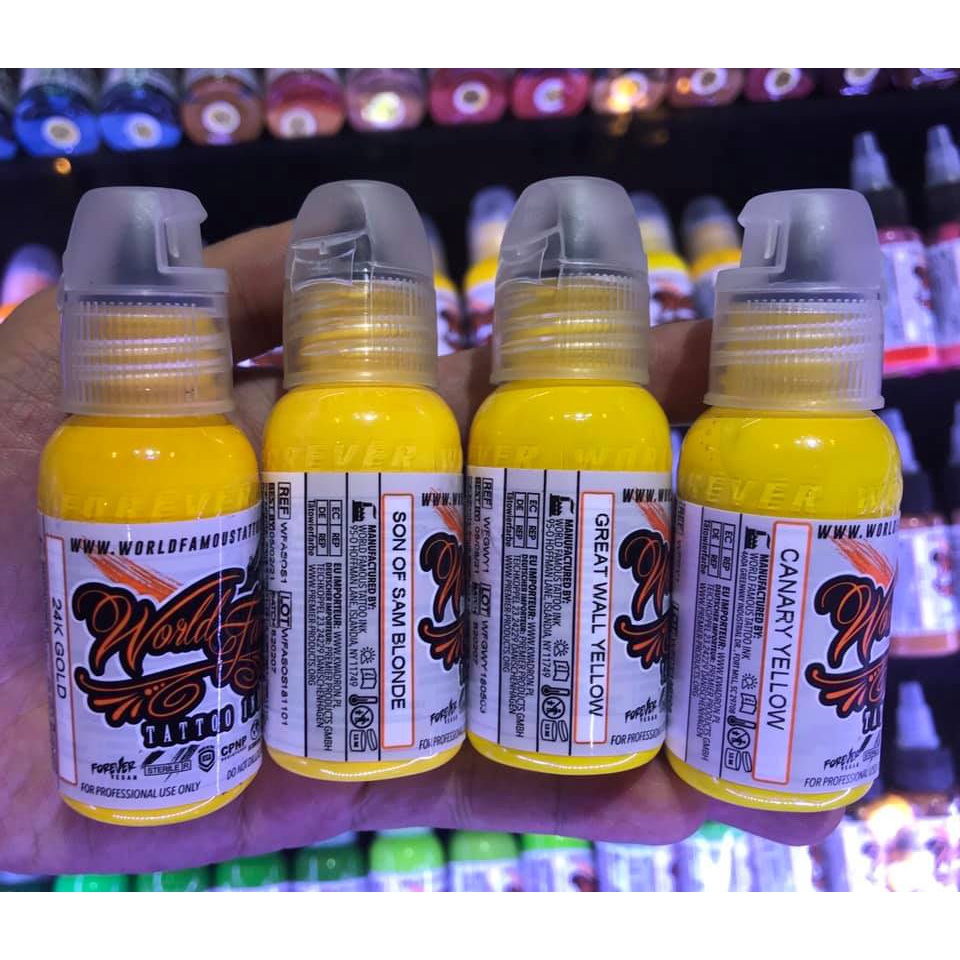 Mực xăm màu vàng WorldFamous 1oz