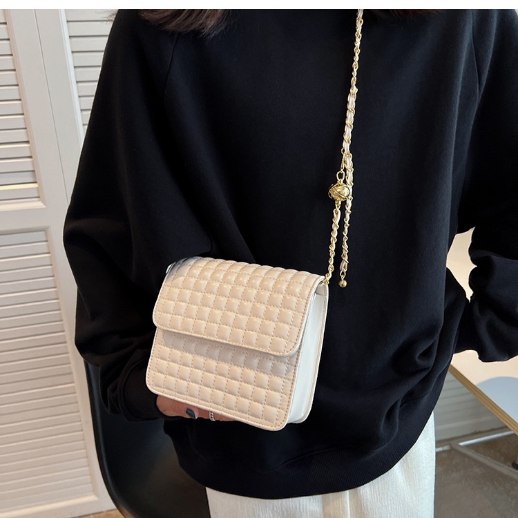 Túi Đeo Vai Hình Vuông Cỡ Nhỏ Màu Vàng Thời Trang Sang Trọng Cho Nữ