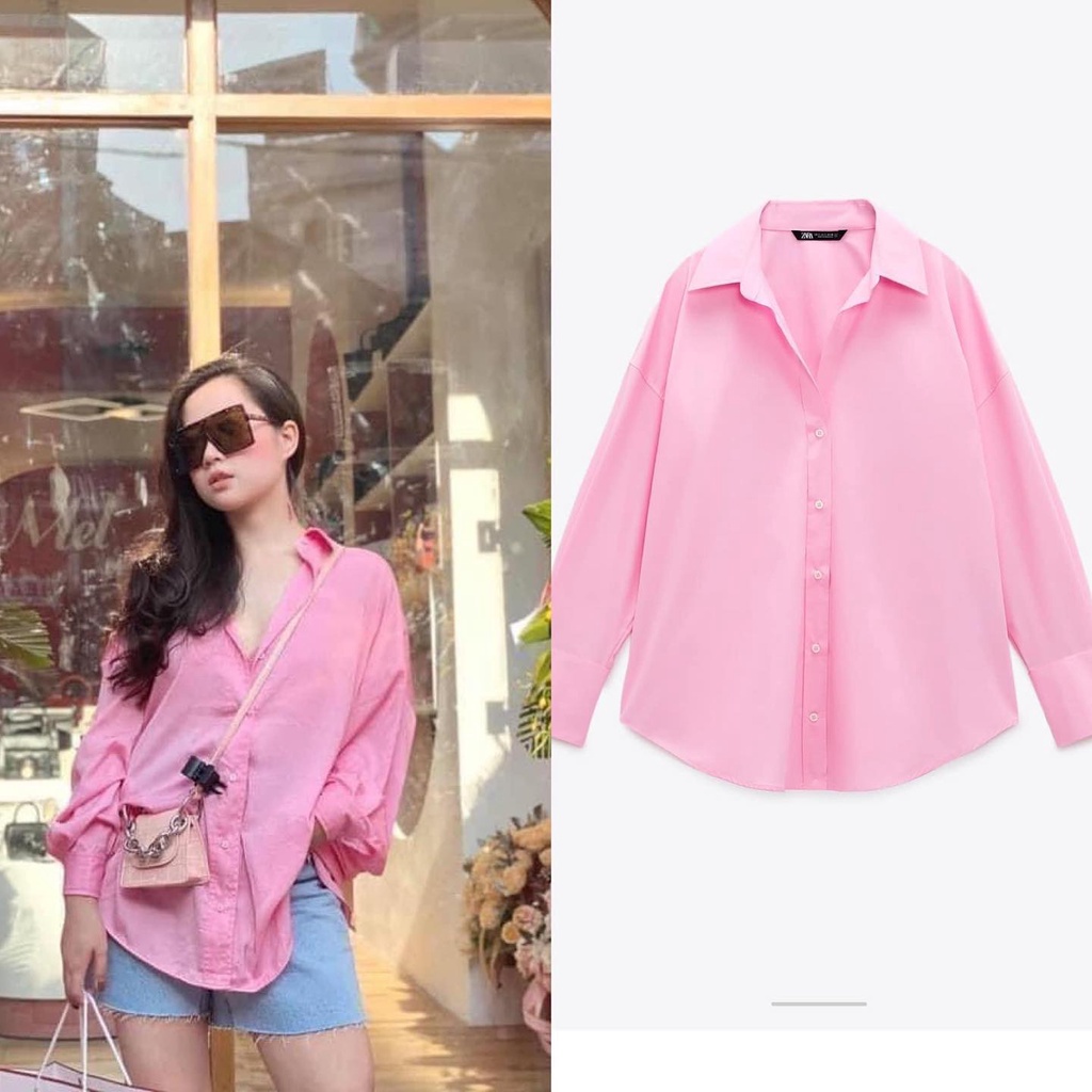 Áo sơmi Zr xanh+hồng 2495/668 + 3% phí shopee | BigBuy360 - bigbuy360.vn