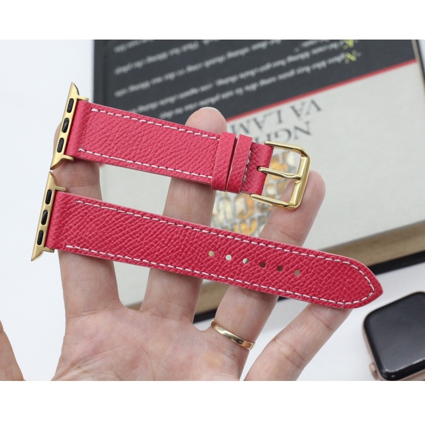 Dây Đeo Thay Thế  Apple Watch, Dây Da Đồng Hồ Chuẩn Phom APPLE WATCH Da EPSOM Cao Cấp Phù Hợp Với Tất Cả Các Series 1-7