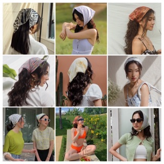 [ẢNH THẬT]💗 𝐂𝐎𝐌𝐁𝐎 Khăn bandana họa tiết 💖 Khăn turban đa năng nhiều màu Mia K09