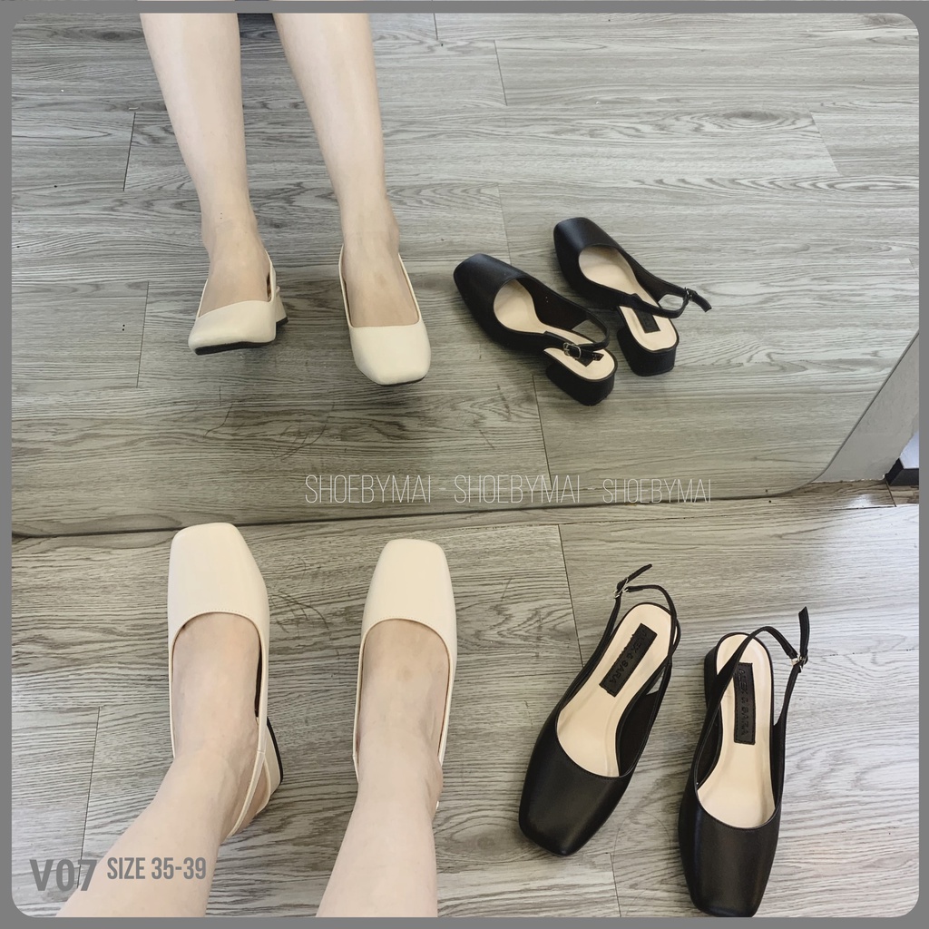 giày búp bê nữ quai sau cá tính V7