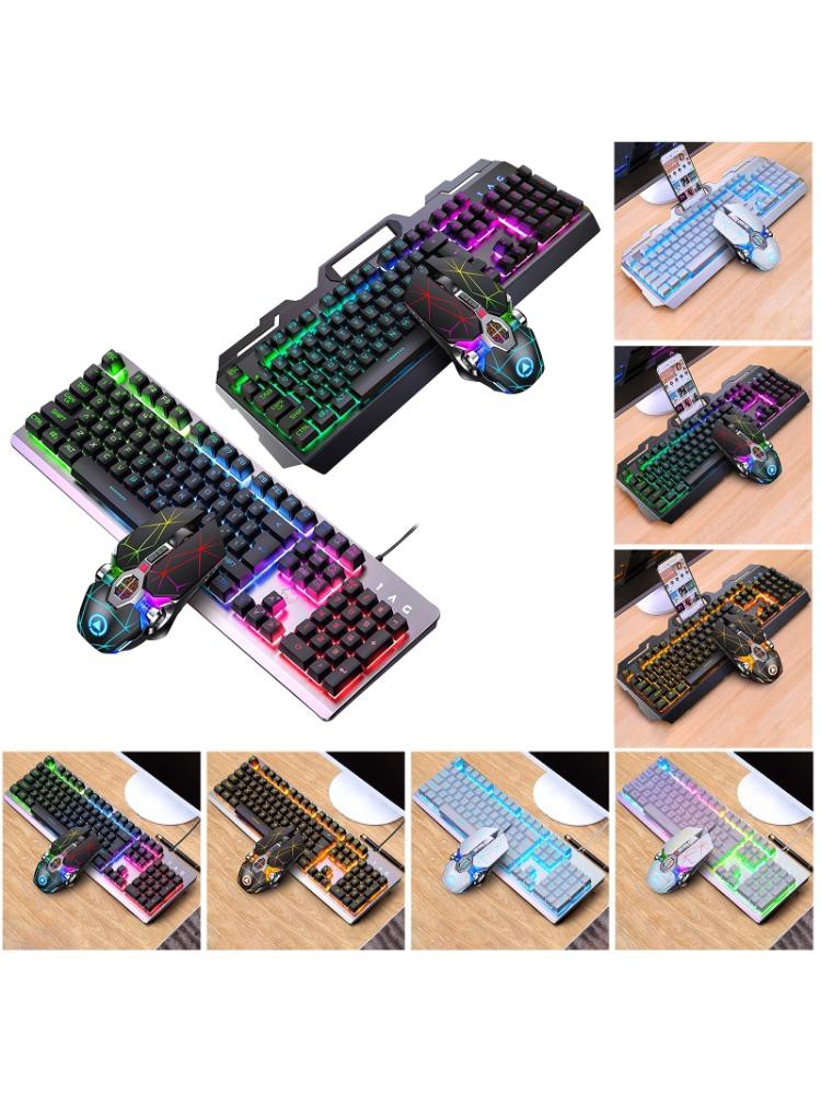 Set Bàn Phím Và Chuột Chơi Game 104 Phím Rgb Bằng Hợp Kim Nhôm Rgb