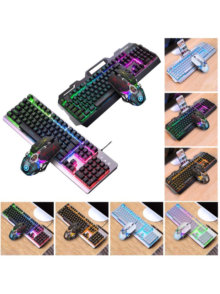 Set Bàn Phím Và Chuột Gaming 104 Phím Rgb Bằng Hợp Kim Nhôm