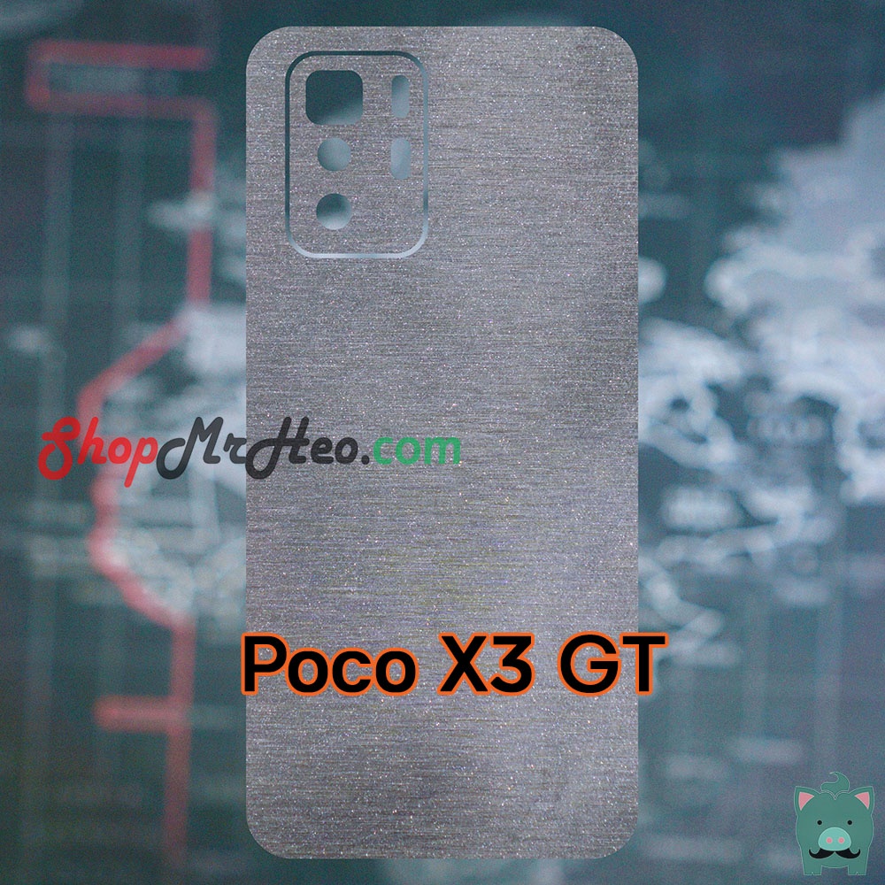 Dán Skin Màu Mặt Sau Lưng Nhôm Xước PocoPhone X3 - Poco X3 - X3 Pro - X3 NFC - X3 GT