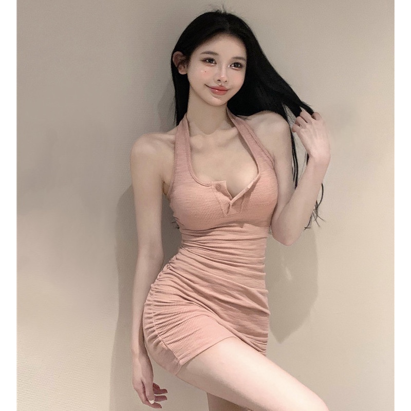 Đầm Mini Hai Dây Thời Trang Mùa Hè Quyến Rũ Cho Nữ