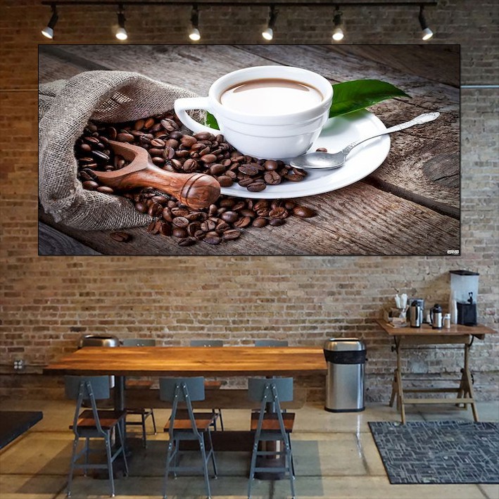 Decal trang trí - decal dán tường - tranh dán tường cà phê, quán, Coffee.. đẹp 70x100cm