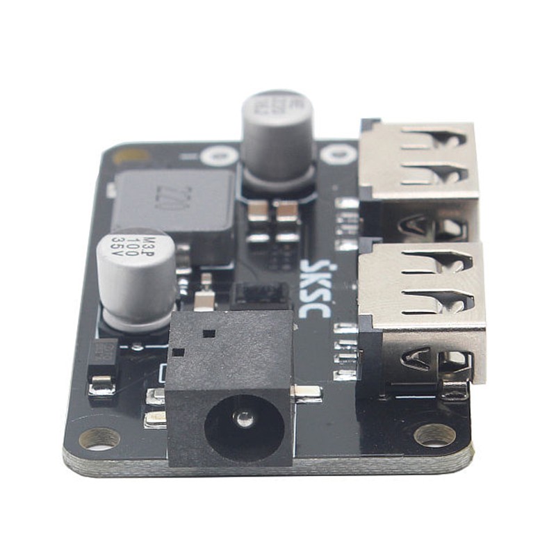 1 Bảng Mạch Sạc Pin Dc 10-32v Sang 5v 3a Có 2 Cổng Usb Hỗ Trợ Sạc Nhanh 2.4a Sự Bảo Vệ