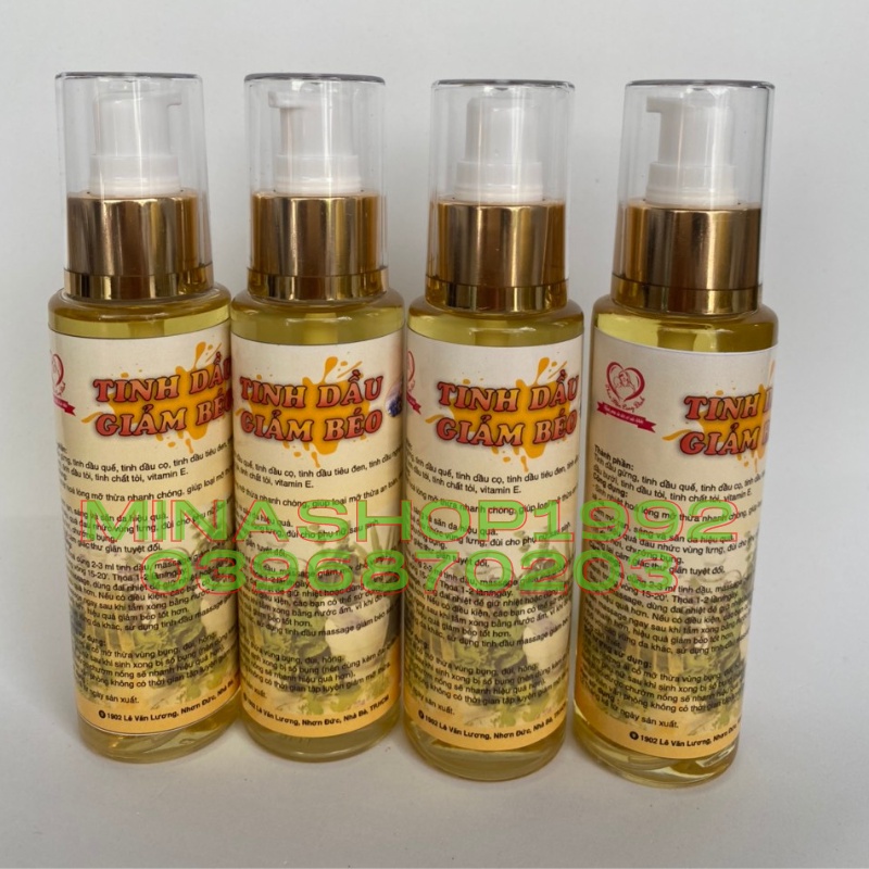 Tinh Dầu Giảm Béo 100ml - Mẹ sau sinh, Mờ dư thừa bụng, đùi, tay...
