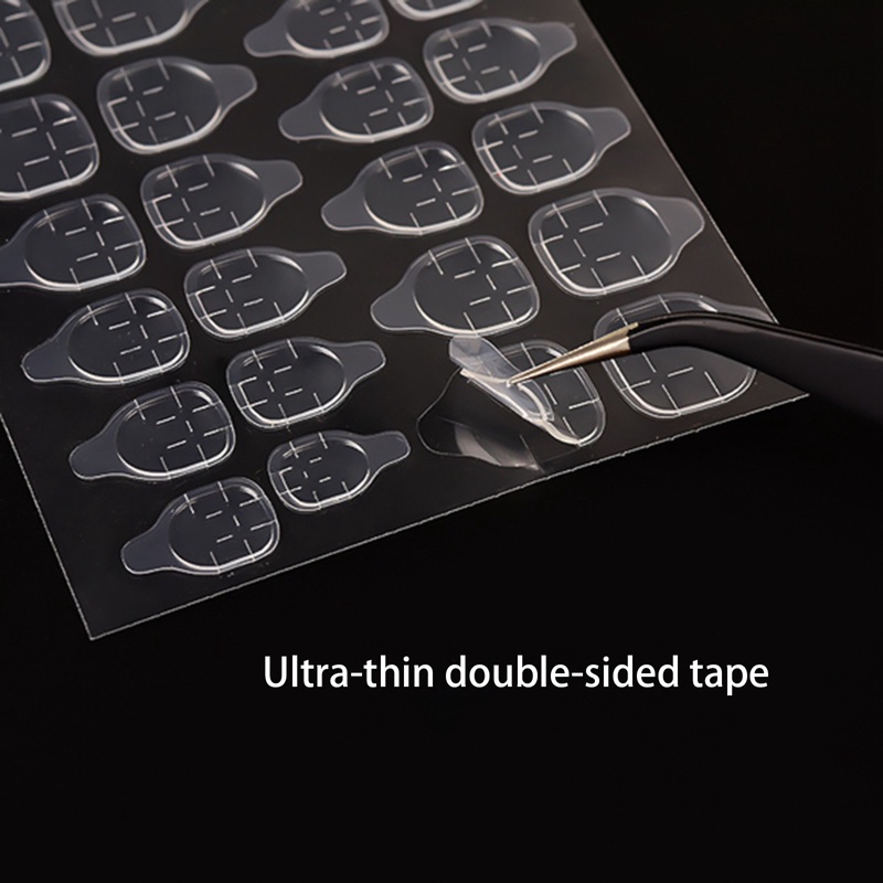[Hàng mới về] Bộ 240 Miếng Keo Dán Hai Mặt Trong Suốt Tiện Dụng Để Trang Trí Móng Tay