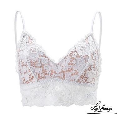 Áo bra 2 dây có đệm ngực phối ren hoa có thể điều chỉnh thời trang cho nữ