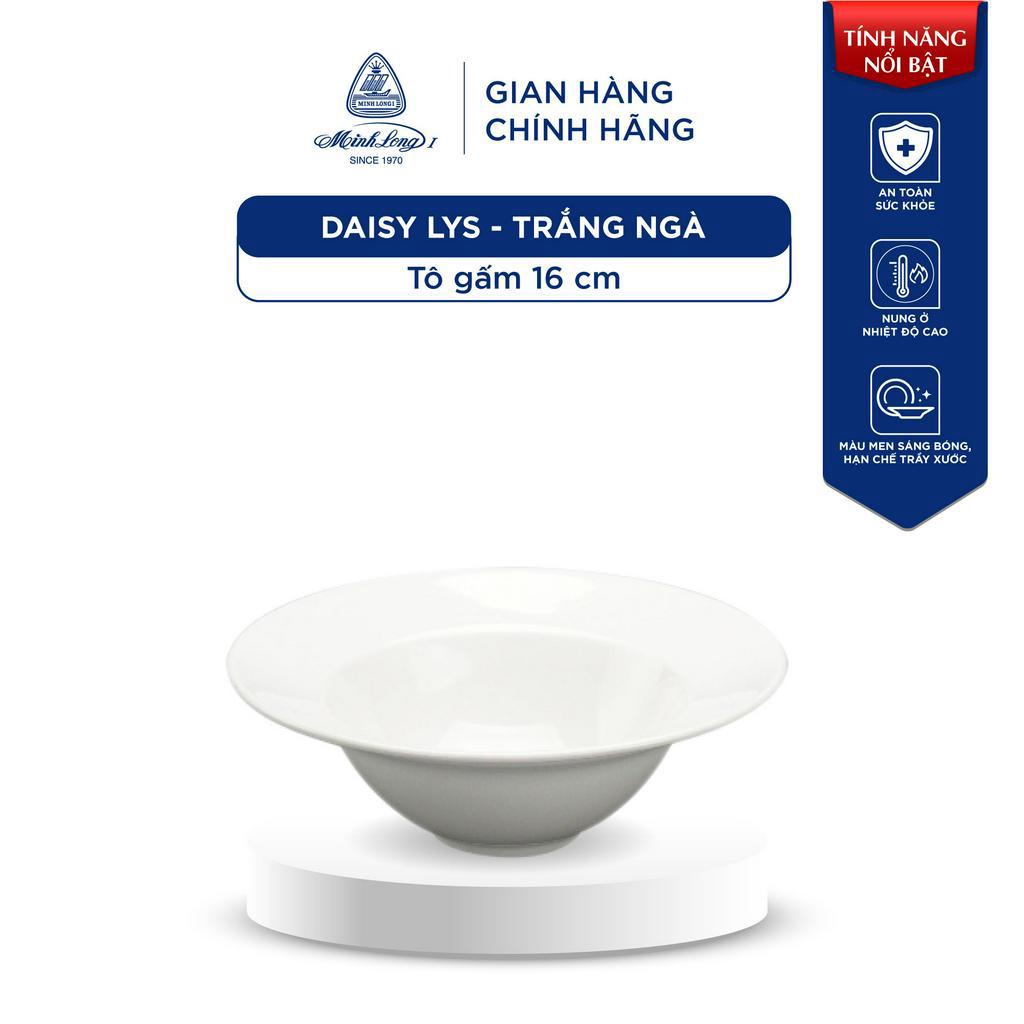 Tô Gấm Sứ Cao Cấp Minh Long - Daisy Lys - Trắng Ngà