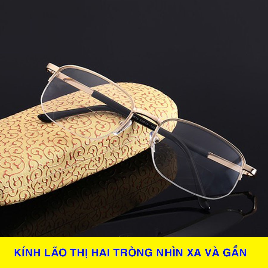 Kính lão thị viễn thị trung niênnam nữ 2 tròng cực nhẹ và êm KVM89UNIQUI