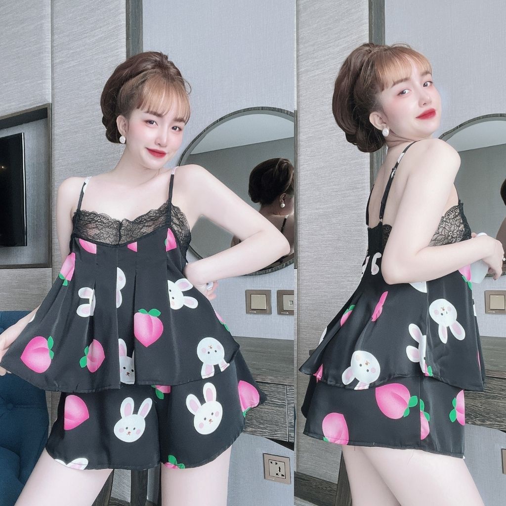 Đồ Bộ Mặc Nhà Bigsize Đồ Ngủ Sexy Quyến Rũ Tôn Dáng Chất Liệu Lụa Cao Cấp Mềm Mại