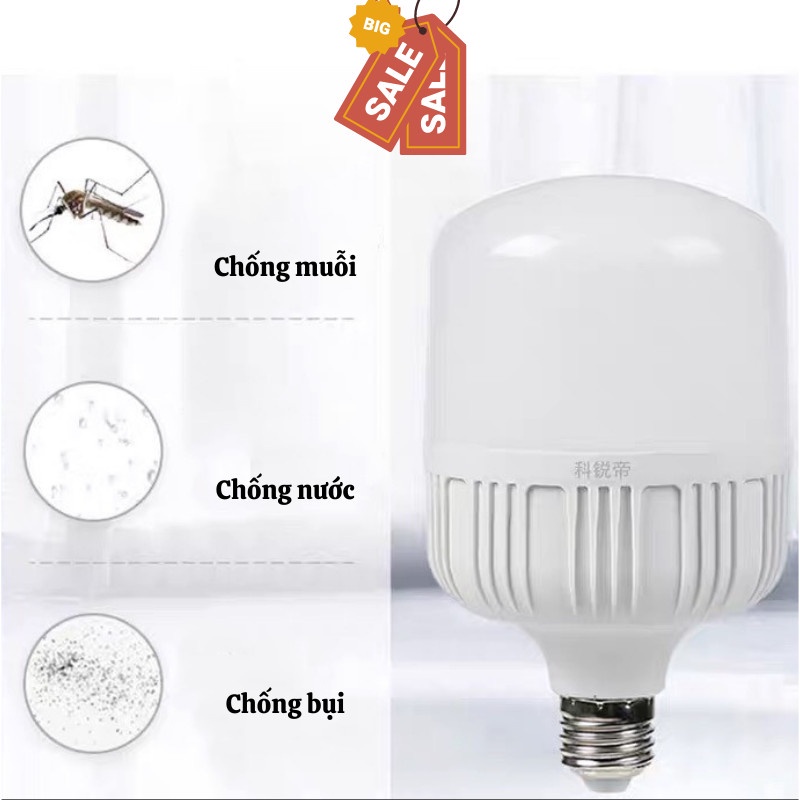 Bóng Đèn LED Trụ Tròn Ánh Sáng Trắng Tự Nhiên, Bóng Đèn Đui Xoáy ĐÈN TRẦN PHÚ