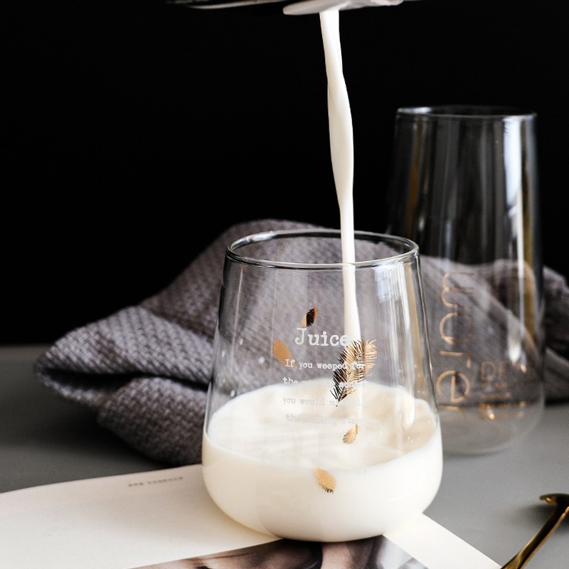 SWEEJAR Ly Thủy Tinh Chịu Nhiệt Họa Tiết Chữ Vàng Đồng Thích Hợp Để Làm Quà Tặng