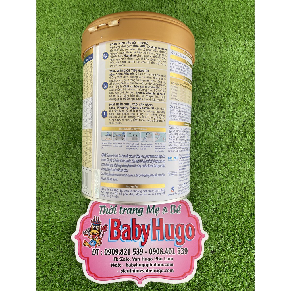 [PHÁT TRIỂN TRÍ NÃO] Sữa Bột FRANCI SMART 0+ Hộp 850G