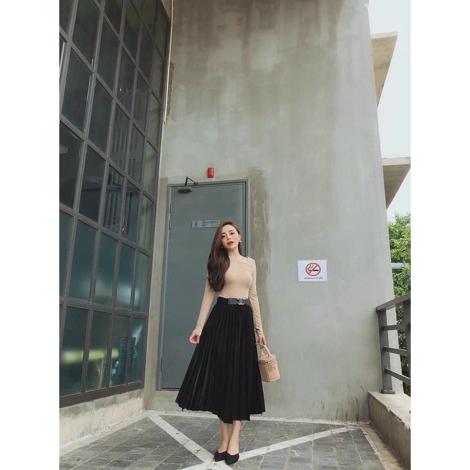 Chân váy xếp ly dáng dài | BigBuy360 - bigbuy360.vn