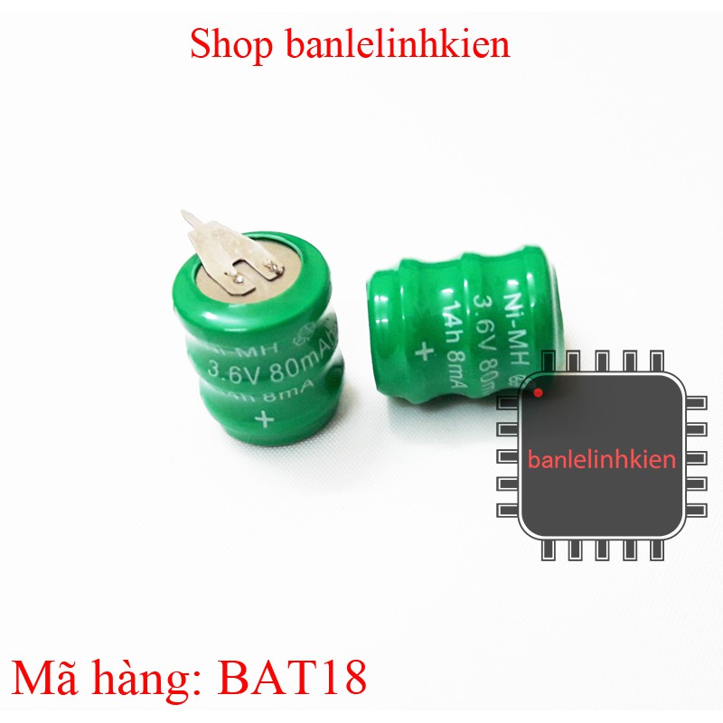 Pin xạc lại được Ni-MH 3.6v dung lượng 80mAh