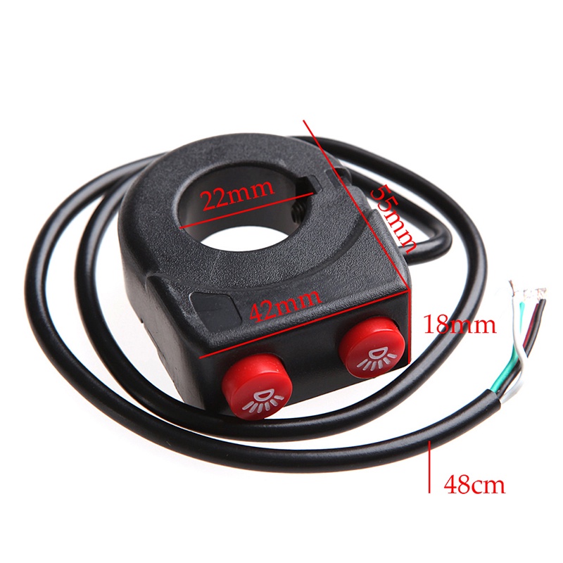 Công Tắc Đèn Pha Xuyên Sương Mù Gắn Tay Lái Xe Máy/Xe Đạp Địa Hình 7/8''